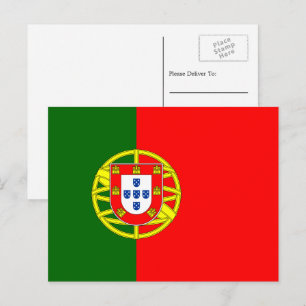 Portugisiska Flagga, Flagga Portugal Vykort