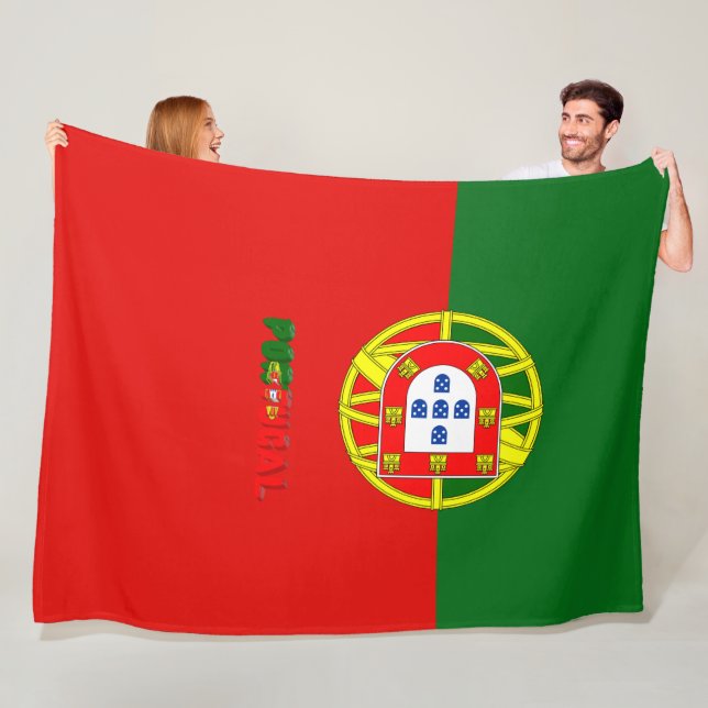 Portugisiska flagga fleecefilt (På plats)