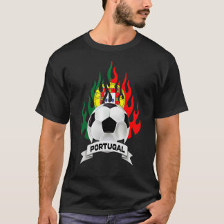 Portugisiska Flagga Fotboll T Shirt