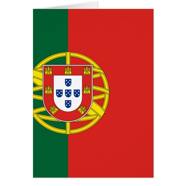 Portugisiska Flagga Hälsningskort (Framsidan)