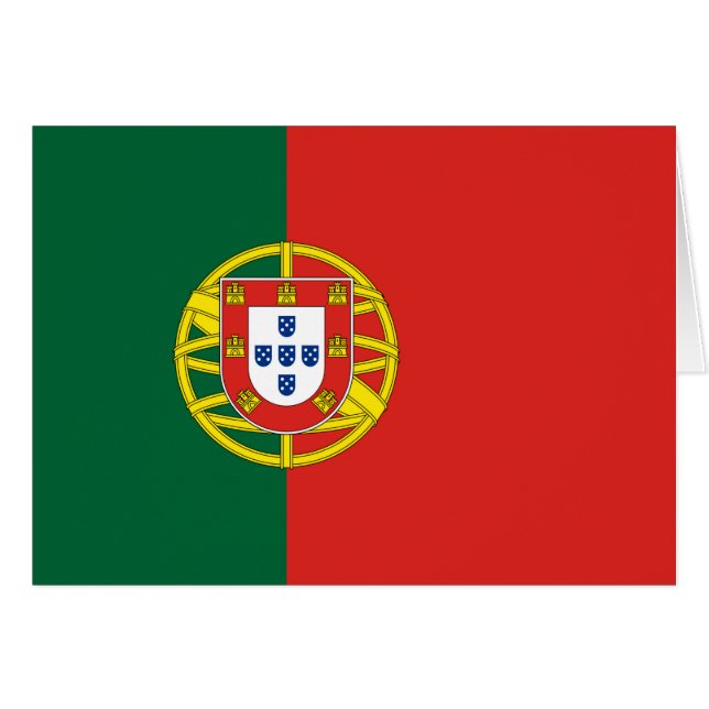 Portugisiska Flagga Hälsningskort (Framsidan Horizontal)