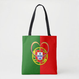 Portugisiska flagga & Heart - Portugal/sportfantas Tygkasse
