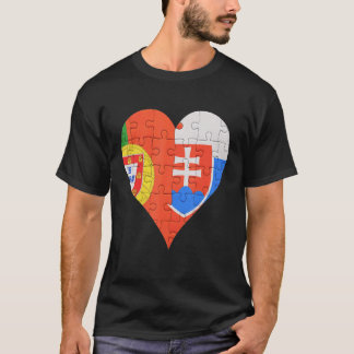 Portugisiska Flagga Heart T Shirt