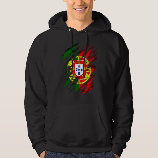 Portugisiska Flagga Hoodie (Framsida)
