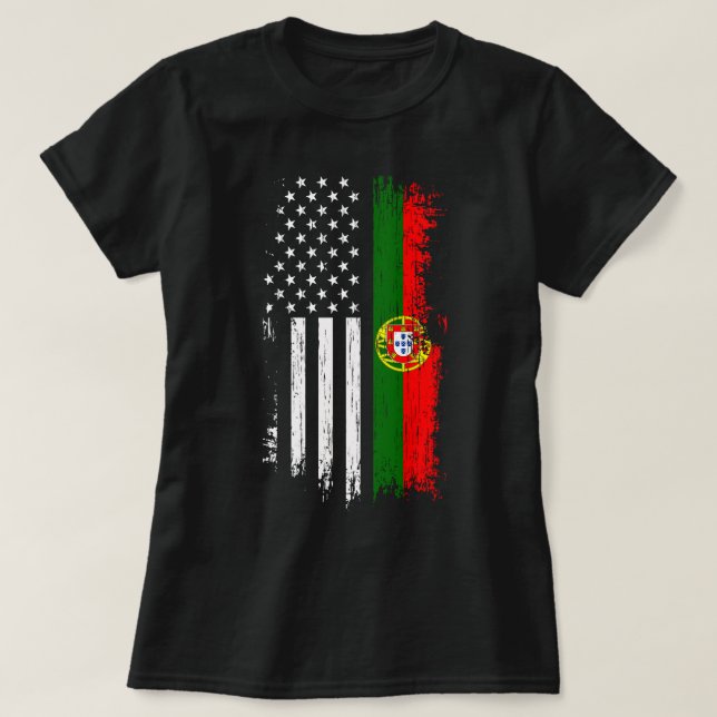 Portugisiska Flagga Hoodie - Pridet Portugal U T Shirt (Design framsida)