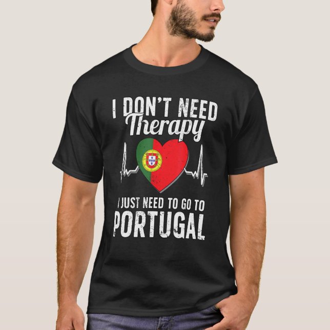Portugisiska Flagga I Portugal Flagga I Vacation P T Shirt (Framsida)