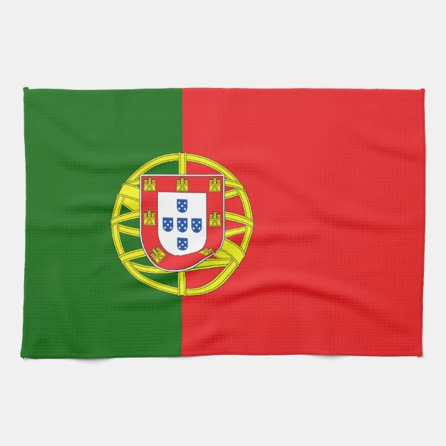 Portugisiska Flagga Kökshandduk (Horisontell)
