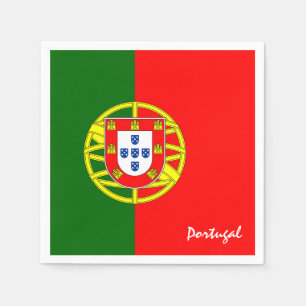 Portugisiska flagga och Portugal party mode /sport Pappersservett