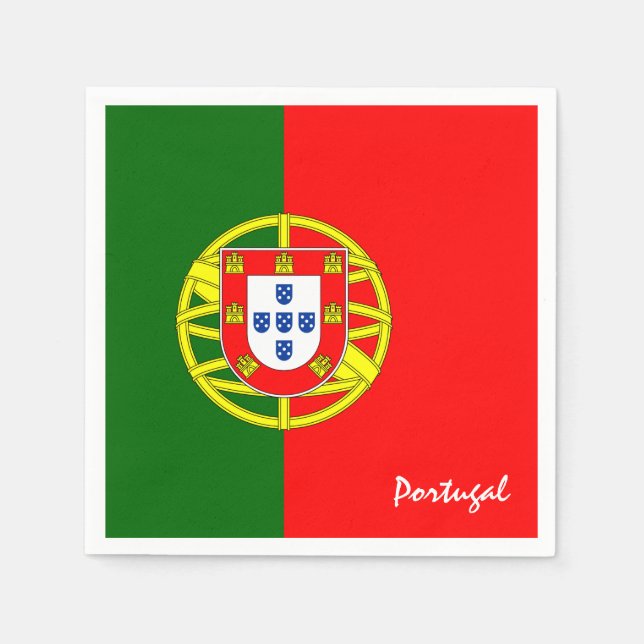 Portugisiska flagga och Portugal party mode /sport Pappersservett (Framsidan)