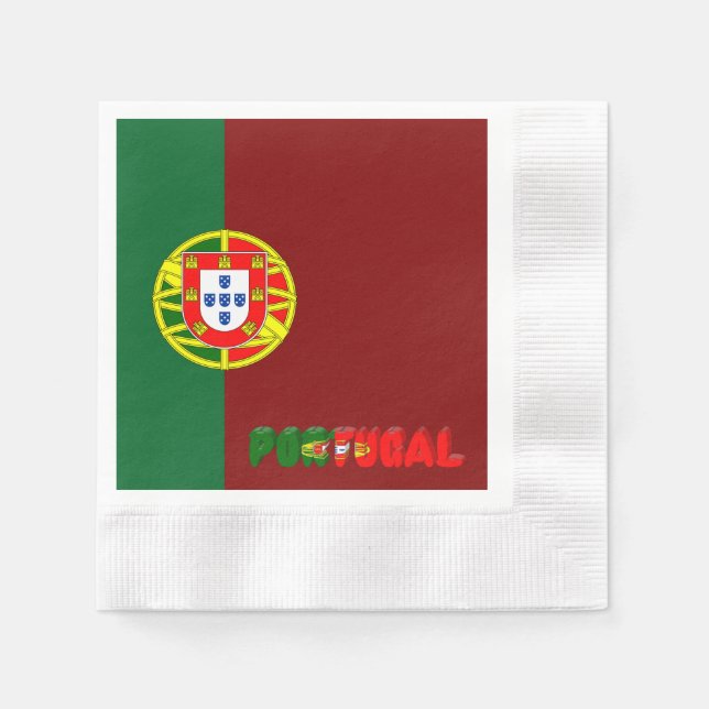 Portugisiska flagga pappersservett (Framsidan)