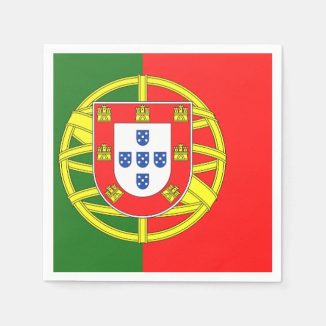 Portugisiska flagga pappersservett (Framsidan)