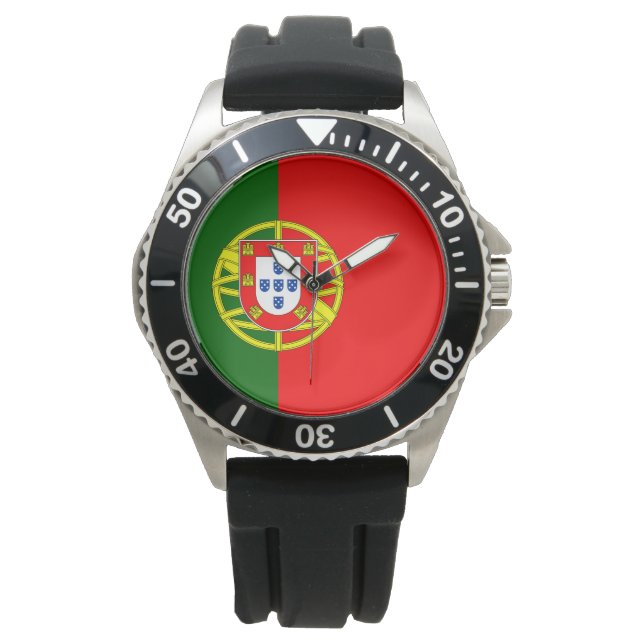 Portugisiska Flagga (Portugal) Armbandsur (Framsida)