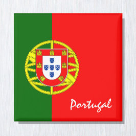 Portugisiska flagga & Portugal helgdag/sportfantas Magnet