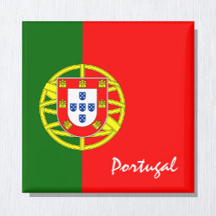 Portugisiska flagga & Portugal helgdag/sportfantas Magnet