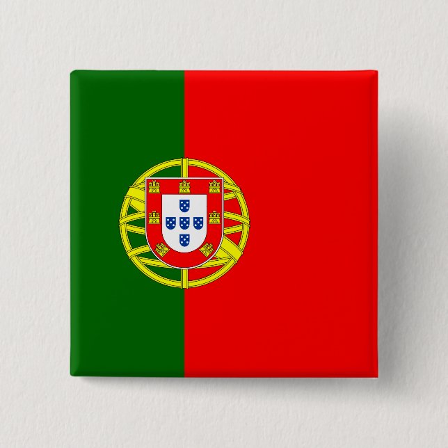 Portugisiska Flagga (Portugal) Knapp (Framsida)