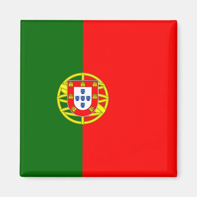 Portugisiska Flagga (Portugal) Magnet (Framsidan)