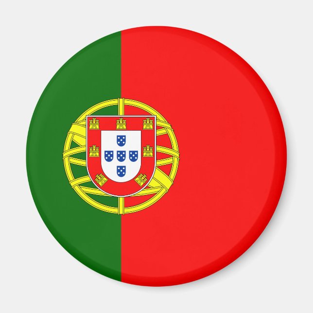 Portugisiska Flagga (Portugal) Magnet (Framsidan)