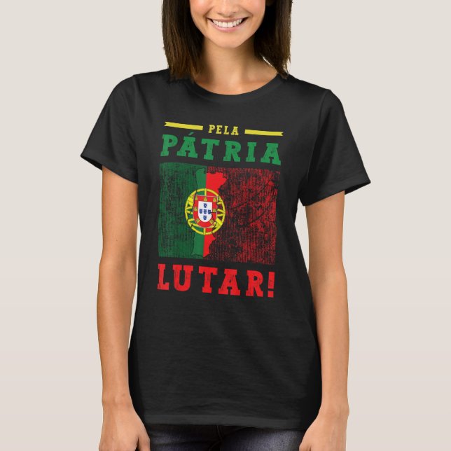 Portugisiska Flagga Portugal - portugisiska fotbol T Shirt (Framsida)