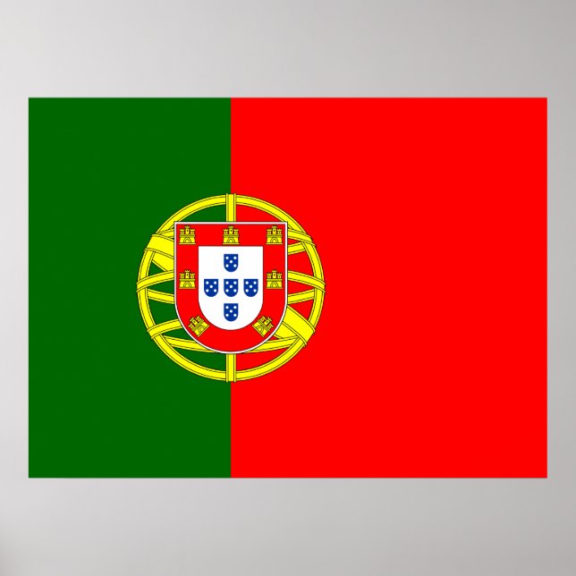 Portugisiska Flagga (Portugal) Poster (Framsidan)