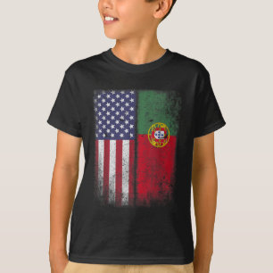Portugisiska Flagga Portugal Usa T Shirt