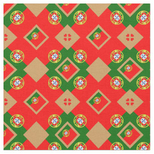 Portugisiska Flagga & Portugals Trendig Fabric mod Tyg