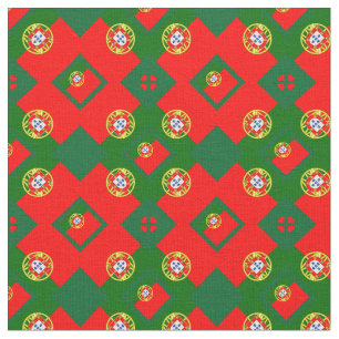 Portugisiska Flagga & Portugals Trendig Fabric mod Tyg
