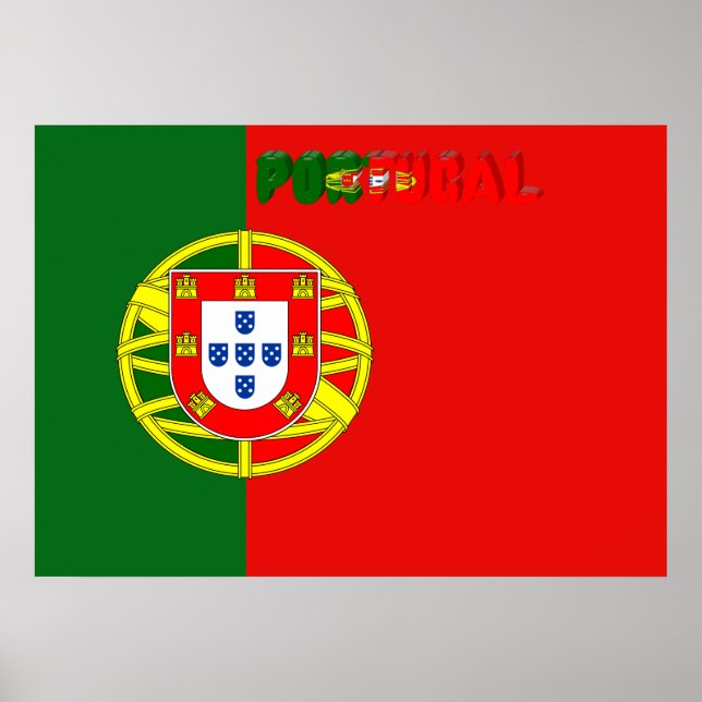 Portugisiska flagga poster (Framsidan)
