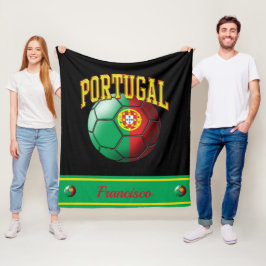 Portugisiska Flagga Soccer Ball | Namn Fleecefilt