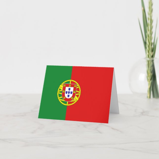 Portugisiska flaggans brevkort kort (Framsida)