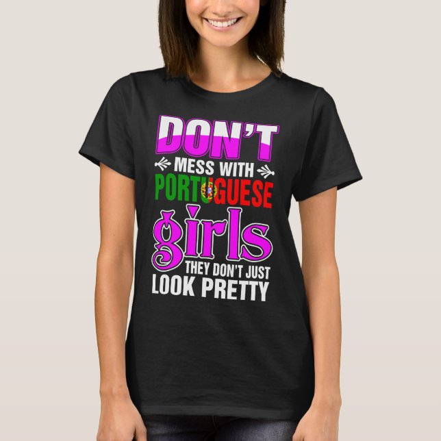 Portugisiska flickor Se Söt T Shirt (Framsida)