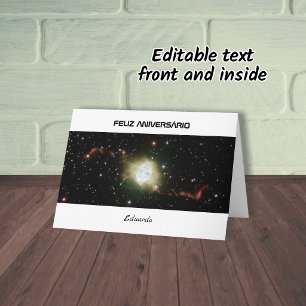 Portugisiska födelsedag din text astronomi kort