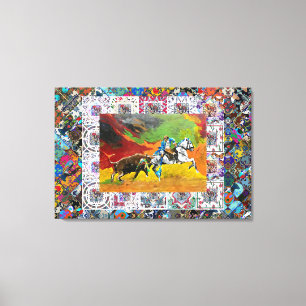 Portugisiska forcado canvastryck