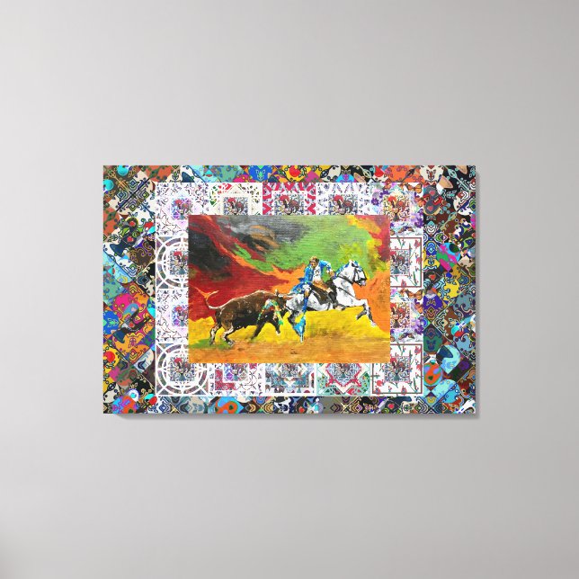 Portugisiska forcado canvastryck (Framsida)