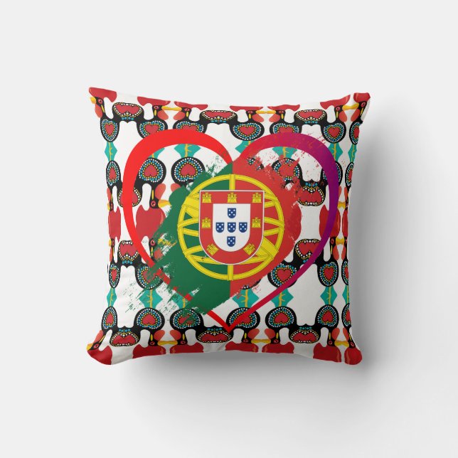Portugisiska formgivningar dekorativ kudde (Framsida)