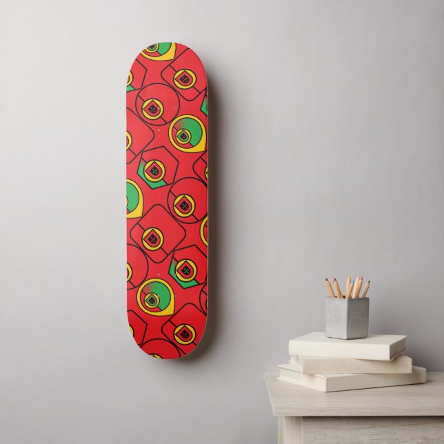 Portugisiska formgivningsverk mini skateboard bräda 18,5 cm (Väggkonst)