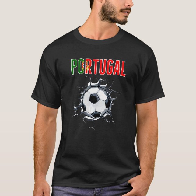 Portugisiska fotbollen Fläkt - portugisiska fotbol T Shirt (Framsida)