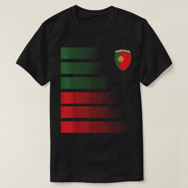 Portugisiska fotbollsfotbollen Jersey Portugal T Shirt (Design framsida)