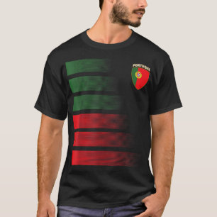 Portugisiska fotbollsfotbollen Jersey Portugal T Shirt