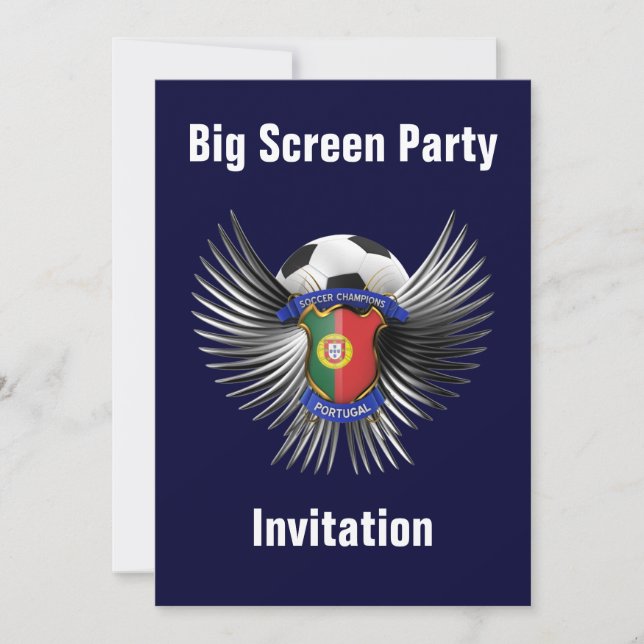 Portugisiska fotbollskamrater inbjudningar (Framsida)