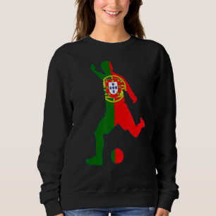 Portugisiska fotbollsspelaren i Flagga T Shirt