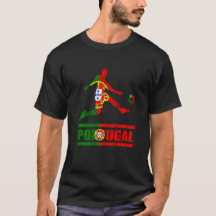 Portugisiska fotbollsspelaren Portugals Flagga P T Shirt
