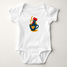 Portugisiska Galo de Barcelos Coffee Baby Bodysuit