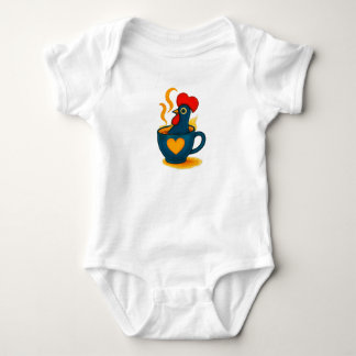 Portugisiska Galo de Barcelos Coffee Baby Bodysuit T Shirt