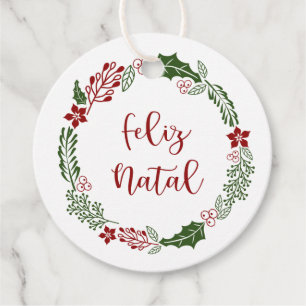 Portugisiska God jul, Feliz Natal, Anpassningsbar Gåvor Etiketter