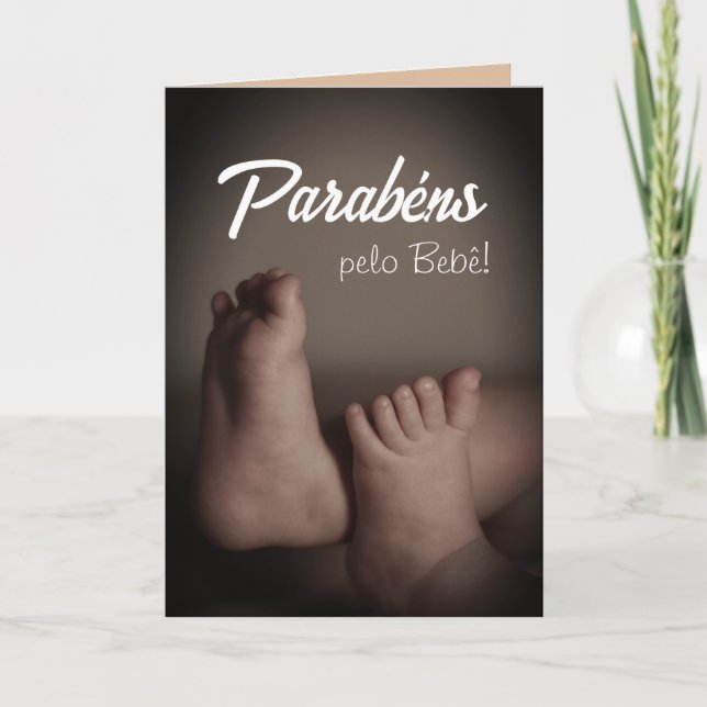 Portugisiska Grattisar för Baby Kort (Framsida)