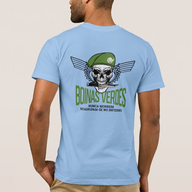 Portugisiska Gröna Baretter T Shirt (Baksida)