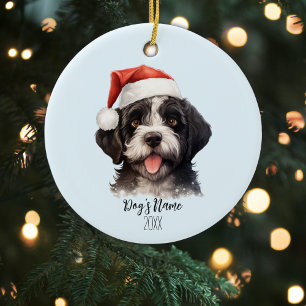 Portugisiska Hund-Personligen - jul Julgransprydnad Keramik