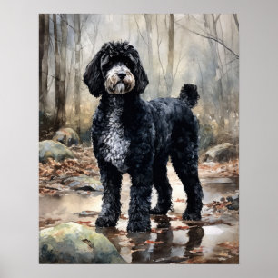 Portugisiska Hund-utskriften Poster Vatten