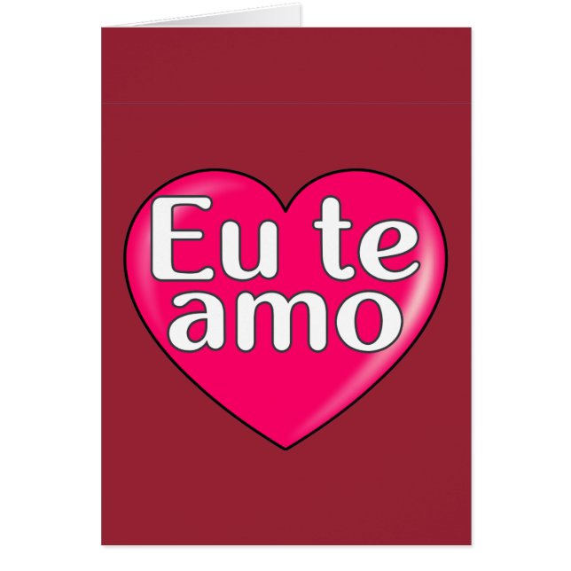 Portugisiska - jag kärlek dig hälsningskort (Framsidan)