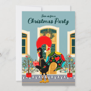 Portugisiska julhuset Party med Tupp Inbjudningar